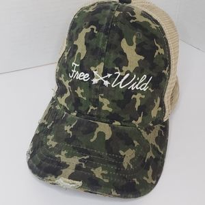 Free and Wild Camo/Leopard Hat